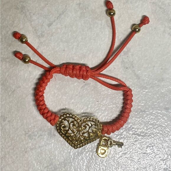 Braided Heart, Lock & Key Bracelet - Picture 3 of 3